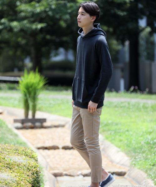 TopIsm（トップイズム）の「ビッグシルエット バイオウォッシュ スウェトパーカー プルオーバー（パーカー・メンズ・カーキ/ブラック/グレー/ホワイト/ベージュ/ピンク・L/M）」の8枚目の写真