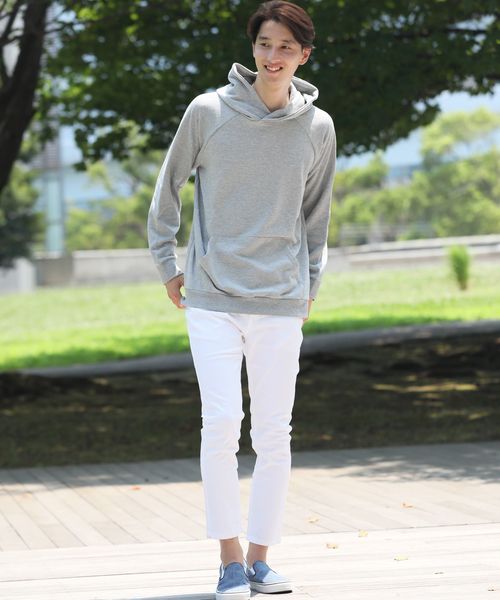 TopIsm（トップイズム）の「ビッグシルエット バイオウォッシュ スウェトパーカー プルオーバー（パーカー・メンズ・カーキ/ブラック/グレー/ホワイト/ベージュ/ピンク・L/M）」の9枚目の写真