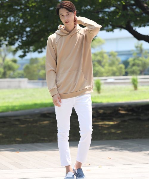 TopIsm（トップイズム）の「ビッグシルエット バイオウォッシュ スウェトパーカー プルオーバー（パーカー・メンズ・カーキ/ブラック/グレー/ホワイト/ベージュ/ピンク・L/M）」の10枚目の写真