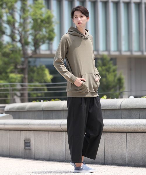 TopIsm（トップイズム）の「ビッグシルエット バイオウォッシュ スウェトパーカー プルオーバー（パーカー・メンズ・カーキ/ブラック/グレー/ホワイト/ベージュ/ピンク・L/M）」の11枚目の写真