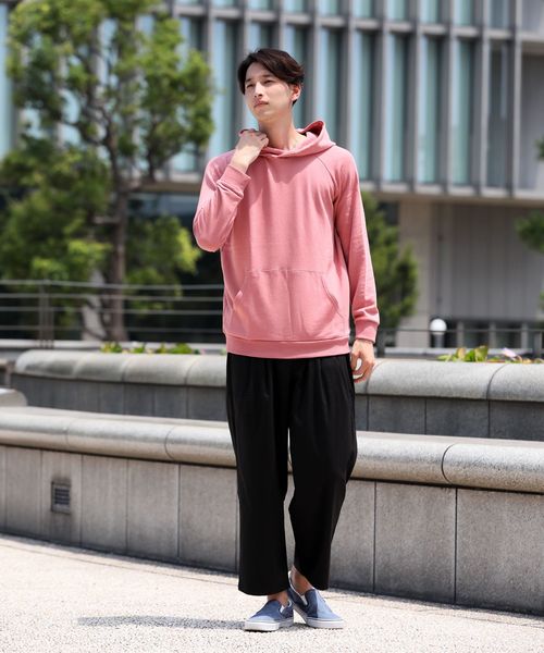 TopIsm（トップイズム）の「ビッグシルエット バイオウォッシュ スウェトパーカー プルオーバー（パーカー・メンズ・カーキ/ブラック/グレー/ホワイト/ベージュ/ピンク・L/M）」の12枚目の写真