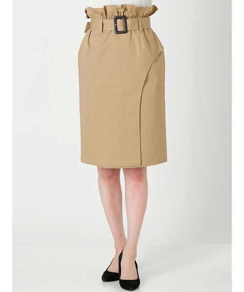 EMODA（エモダ）の「WRAPミディスカート（スカート・レディース・ブラック/ベージュ/カーキ・MEDIUM/SMALL）」の5枚目の写真