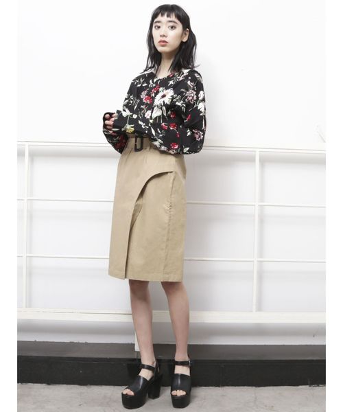 EMODA（エモダ）の「WRAPミディスカート（スカート・レディース・ブラック/ベージュ/カーキ・MEDIUM/SMALL）」の19枚目の写真