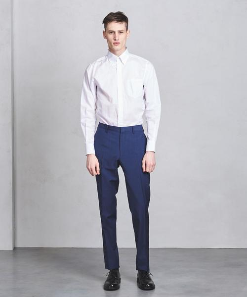 District UNITED ARROWS（ディストリクト ユナイテッドアローズ）の「＜District UNITED ARROWS（ディストリクト ユナイテッドアローズ）＞ ボタンダウン シャツ ◆（シャツ/ブラウス・メンズ・ホワイト/ライトブルー・38cm/39cm）」の2枚目の写真