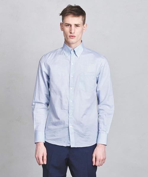 District UNITED ARROWS（ディストリクト ユナイテッドアローズ）の「＜District UNITED ARROWS（ディストリクト ユナイテッドアローズ）＞ ボタンダウン シャツ ◆（シャツ/ブラウス・メンズ・ホワイト/ライトブルー・38cm/39cm）」の9枚目の写真