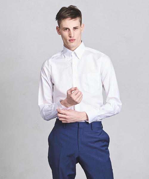 District UNITED ARROWS（ディストリクト ユナイテッドアローズ）の「＜District UNITED ARROWS（ディストリクト ユナイテッドアローズ）＞ ボタンダウン シャツ ◆（シャツ/ブラウス・メンズ・ホワイト/ライトブルー・38cm/39cm）」の11枚目の写真