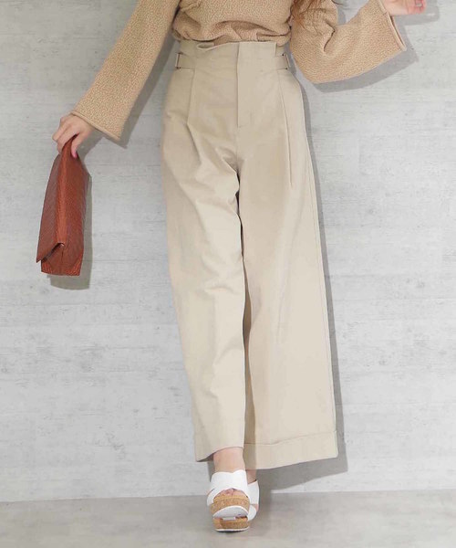 FREE'S MART（フリーズマート）の「◆サイドバックルワイドパンツ（その他パンツ・レディース・ベージュ/ネイビー/オレンジ・SMALL/MEDIUM）」の7枚目の写真