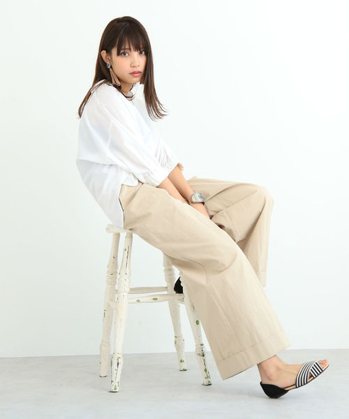 FREE'S MART（フリーズマート）の「◆サイドバックルワイドパンツ（その他パンツ・レディース・ベージュ/ネイビー/オレンジ・SMALL/MEDIUM）」の14枚目の写真