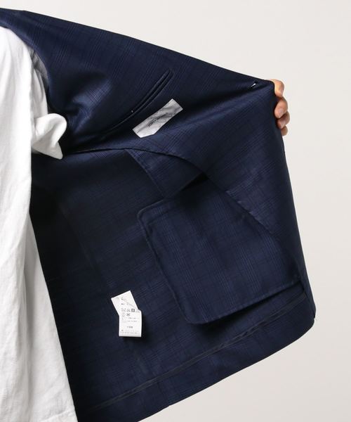 JOINT WORKS(ジョイントワークス)の「エンブロイダリーグレンチェックJKT(テーラードジャケット・メンズ・チャコールグレー/ネイビー・MEDIUM/LARGE)」の4枚目の写真