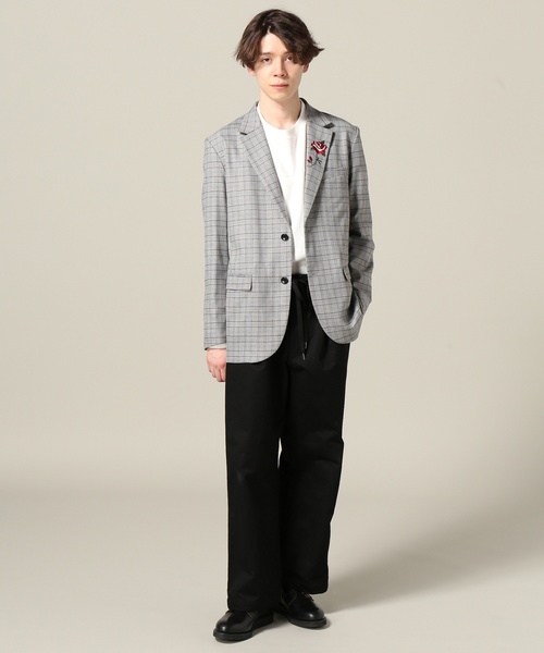 JOINT WORKS(ジョイントワークス)の「エンブロイダリーグレンチェックJKT(テーラードジャケット・メンズ・チャコールグレー/ネイビー・MEDIUM/LARGE)」の8枚目の写真