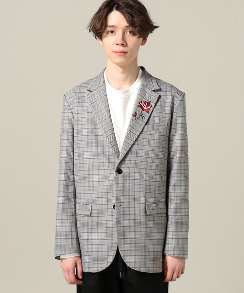 JOINT WORKS(ジョイントワークス)の「エンブロイダリーグレンチェックJKT(テーラードジャケット・メンズ・チャコールグレー/ネイビー・MEDIUM/LARGE)」の9枚目の写真