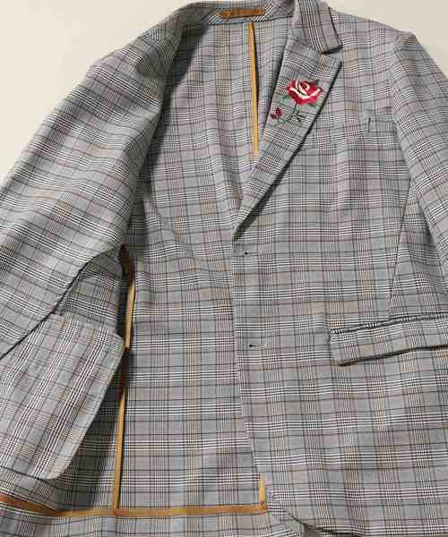 JOINT WORKS(ジョイントワークス)の「エンブロイダリーグレンチェックJKT(テーラードジャケット・メンズ・チャコールグレー/ネイビー・MEDIUM/LARGE)」の17枚目の写真