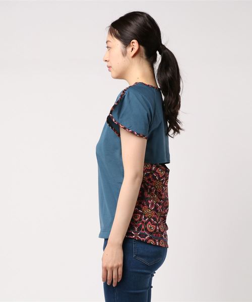 BILLABONG(ビラボン)の「BILLABONG レディース【ACTIVE】トレーニングUVカラーブロックTシャツ(Tシャツ/カットソー・レディース・レッド/ブラック/ネイビー・LARGE/MEDIUM)」の5枚目の写真