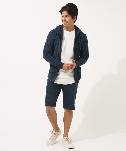 AZUL by moussy（アズールバイマウジー）の「ループパイルZIPパーカー（パーカー・メンズ・ネイビー/ブラック・LARGE/MEDIUM/SMALL）」の13枚目の写真