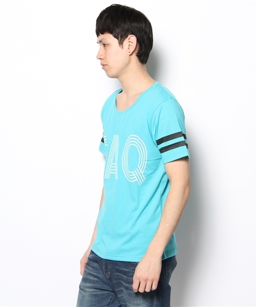 WEGO(ウィゴー)の「WEGO/フットボールTee(S)(Tシャツ/カットソー・メンズ・ブルー/ターコイズブルー/ワイン/ブラック/ホワイト・MEDIUM/LARGE)」の7枚目の写真