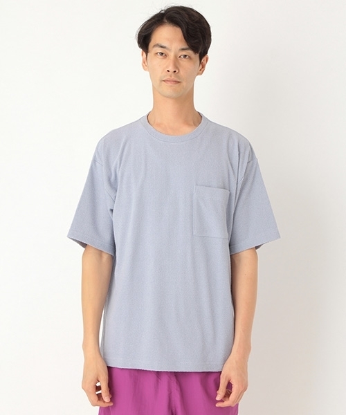 niko and...(ニコアンド)の「カラーブークレTシャツ(Tシャツ/カットソー・メンズ・ネイビー/ブルー/オフホワイト/ピンク・LARGE/MEDIUM)」の9枚目の写真