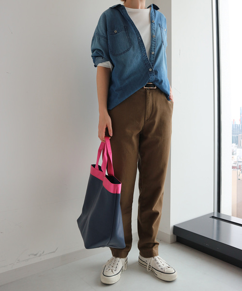 AMERICAN HOLIC（アメリカンホリック）の「BIGテープハンドルトート（トートバッグ・レディース・ネイビー/ブラック/パープル/ピンク/レッド/オフホワイト・FREE）」の22枚目の写真