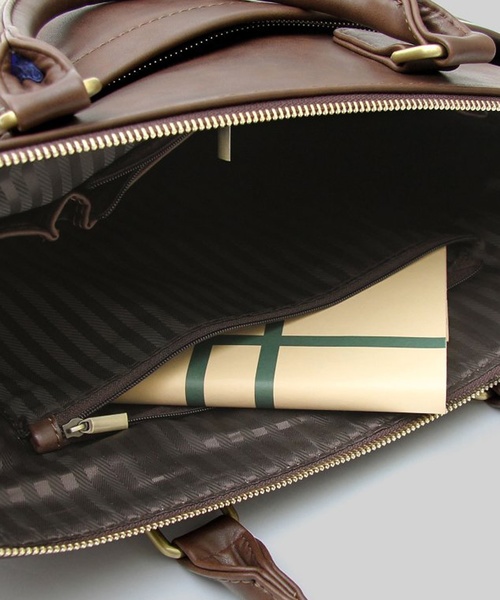 ８(eight)（エイト）の「ビジネスバッグ PUレザー（ビジネスバッグ・メンズ・ブラック/ダークブラウン/キャメル/ブラック系その他/ブラウン系その他/ブラック系その他2/ネイビー/グレー/グレー系その他・FREE）」の12枚目の写真