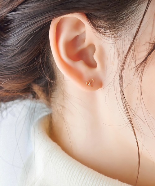 K10】インフィニティビジューピアス/BOXつき（ピアス（両耳用