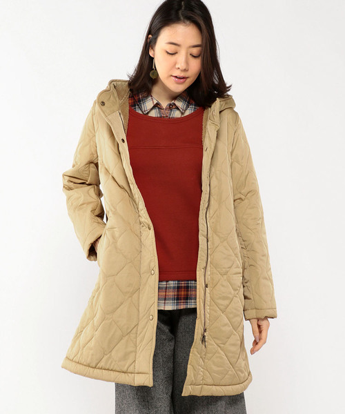 DECOY SINCE 1981（デコイシンスイチキュウハチイチ）の「波柄ボアキルトコート（ダウンジャケット/コート・レディース・ベージュ/ネイビー・11号/9号/13号）」の6枚目の写真