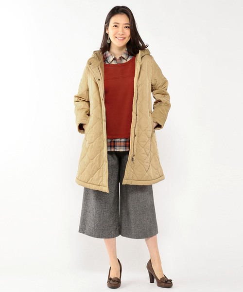 DECOY SINCE 1981（デコイシンスイチキュウハチイチ）の「波柄ボアキルトコート（ダウンジャケット/コート・レディース・ベージュ/ネイビー・11号/9号/13号）」の16枚目の写真