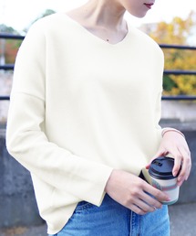 reca | 大人Vネックニットトップス(ニット/セーター)