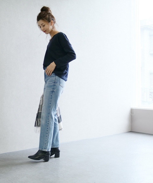 reca（レカ）の「大人Vネックニットトップス（ニット/セーター・レディース・ブラック/ネイビー/オフホワイト/カーキ/ピンク/ブルー系その他/ベージュ・FREE）」の14枚目の写真