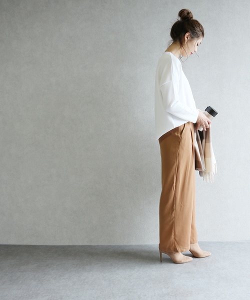 reca（レカ）の「大人Vネックニットトップス（ニット/セーター・レディース・ブラック/ネイビー/オフホワイト/カーキ/ピンク/ブルー系その他/ベージュ・FREE）」の21枚目の写真