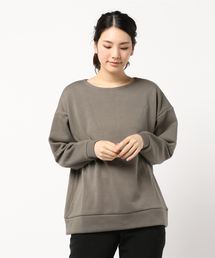 まるで着る毛布！暖かさダントツ『ぬく盛り』裏起毛スウェットボートネックドルマンチュニックプルオーバー＊レディース/トレーナー[C3527]神戸レタス