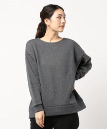 まるで着る毛布！暖かさダントツ『ぬく盛り』裏起毛スウェットボートネックドルマンチュニックプルオーバー＊レディース/トレーナー[C3527]神戸レタス