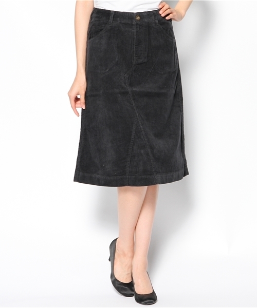 coen（コーエン）の「コーデュロイロングスカート（スカート・レディース・ブラック/ベージュ/ケリー・MEDIUM/LARGE）」の2枚目の写真