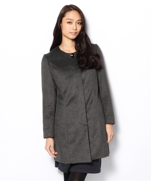 Soareak（ソアリーク）の「ノーカラーシャギーコート（その他アウター・レディース・グレー/ブラック/キャメル・SMALL/MEDIUM）」の3枚目の写真