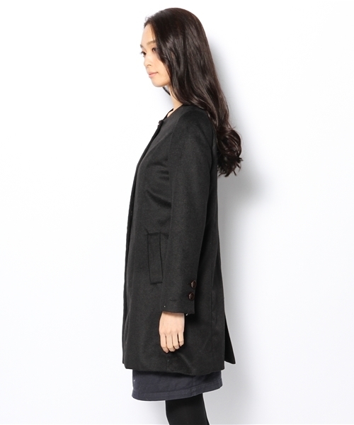 Soareak（ソアリーク）の「ノーカラーシャギーコート（その他アウター・レディース・グレー/ブラック/キャメル・SMALL/MEDIUM）」の5枚目の写真