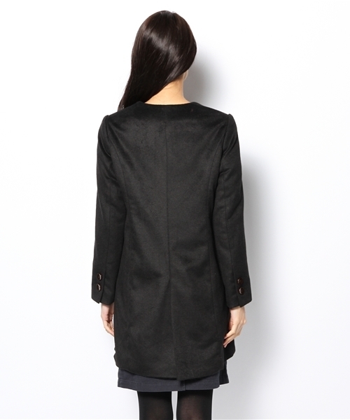 Soareak（ソアリーク）の「ノーカラーシャギーコート（その他アウター・レディース・グレー/ブラック/キャメル・SMALL/MEDIUM）」の6枚目の写真