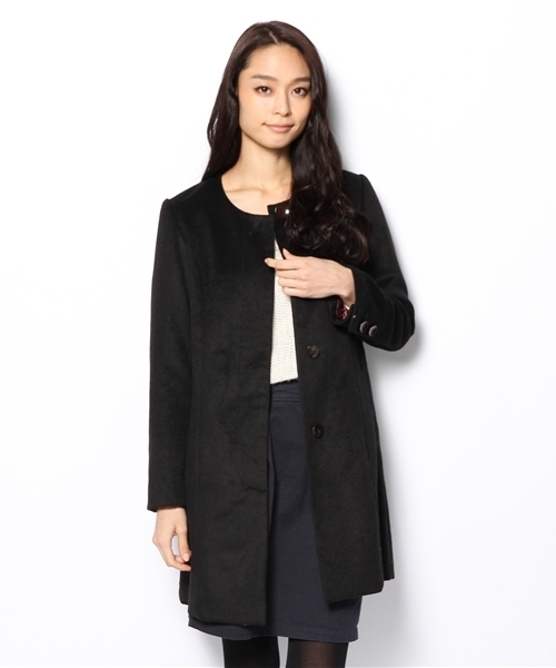 Soareak（ソアリーク）の「ノーカラーシャギーコート（その他アウター・レディース・グレー/ブラック/キャメル・SMALL/MEDIUM）」の7枚目の写真