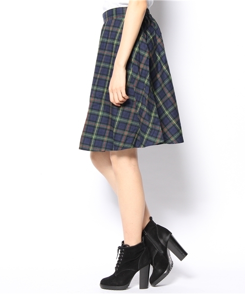 WEGO（ウィゴー）の「WEGO/チェックフレアボリュームスカート（スカート・レディース・グリーン/レッド・FREE）」の3枚目の写真