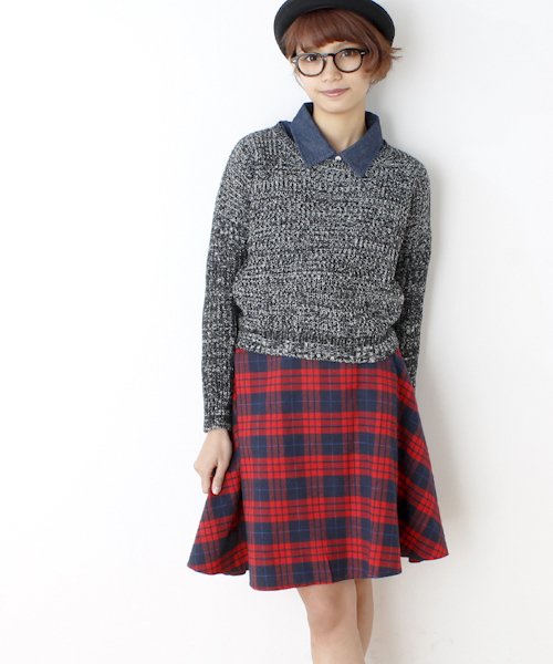 WEGO（ウィゴー）の「WEGO/チェックフレアボリュームスカート（スカート・レディース・グリーン/レッド・FREE）」の16枚目の写真