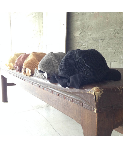 14+（イチヨンプラス）の「コマ編みリボンCAP / バックリボン キャップ（キャップ・レディース・ベージュ/ライトベージュ/スモークピンク/グレー/ブラック・FREE）」の17枚目の写真