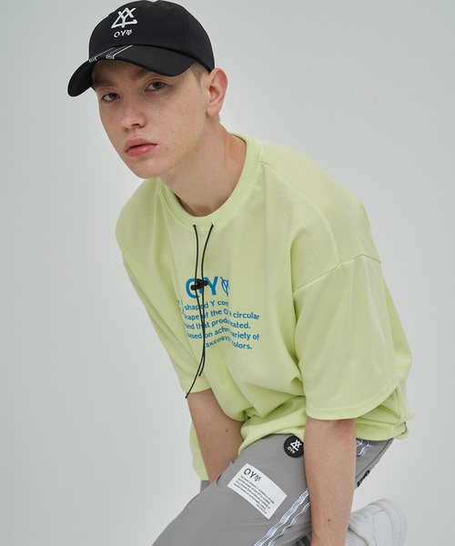 OY（オーワイ）の「ロゴストリング半袖Tシャツ/カットソー（Tシャツ/カットソー・メンズ・ホワイト/ブラック/ライトイエロー・FREE）」の3枚目の写真