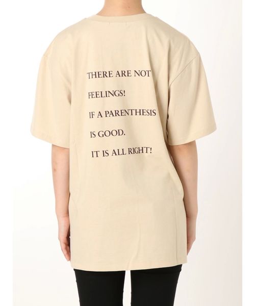 MURUA（ムルーア）の「バックプリントオーバーTシャツ（Tシャツ/カットソー・レディース・ホワイト/ベージュ・FREE）」の4枚目の写真