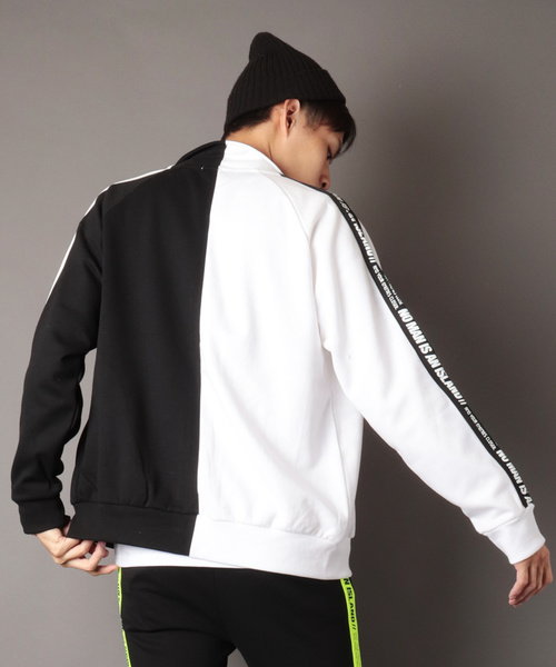 bike star(バイクスター)の「【BIKE STAR】ポンチサイドライン ビッグトラックジャケット(ジャージ・メンズ・ブラック/ホワイト×ブラック/ブラック系その他・M/L)」の7枚目の写真