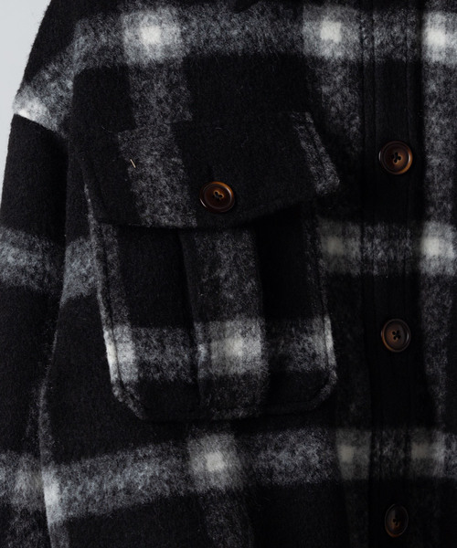 WEGO（ウィゴー）の「WEGO/【セットアップ対応商品】ビッグシルエットショートCPOブルゾンシャツジャケット（ミリタリージャケット・レディース・ブラック系その他/アイボリー/ライトブラウン/ベージュ系その他・FREE）」の16枚目の写真