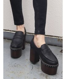 EMODA | ラウンドトゥバルキーシューズ(ローファー)