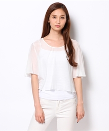 AMERICAN RAG CIE | ﾎﾞﾘｭｰﾑ袖/207-AJI-L141-BU191(シャツ/ブラウス)