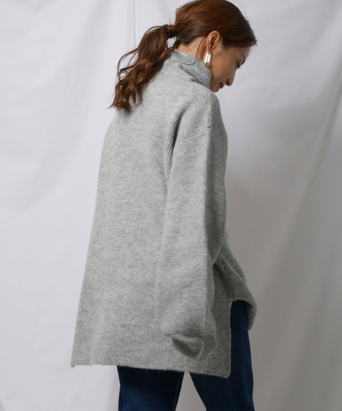 Ambre Neige（アンブルネージュ）の「ゆるハイネックタートル【WEB/EC限定商品】（ニット/セーター・レディース・パープル/グレー/オフホワイト・FREE）」の10枚目の写真
