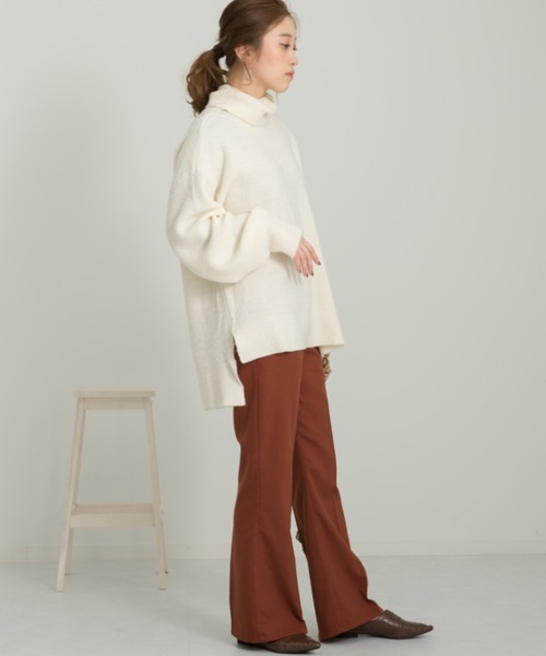 Ambre Neige（アンブルネージュ）の「ゆるハイネックタートル【WEB/EC限定商品】（ニット/セーター・レディース・パープル/グレー/オフホワイト・FREE）」の18枚目の写真