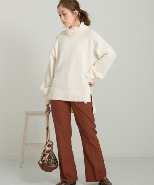 Ambre Neige（アンブルネージュ）の「ゆるハイネックタートル【WEB/EC限定商品】（ニット/セーター・レディース・パープル/グレー/オフホワイト・FREE）」の17枚目の写真