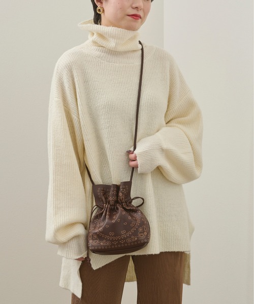 Ambre Neige（アンブルネージュ）の「ゆるハイネックタートル【WEB/EC限定商品】（ニット/セーター・レディース・パープル/グレー/オフホワイト・FREE）」の21枚目の写真