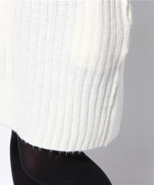 WEGO（ウィゴー）の「WEGO/リブ編みロングカーディガン（カーディガン/ボレロ・レディース・オフホワイト/キャメル・FREE）」の9枚目の写真