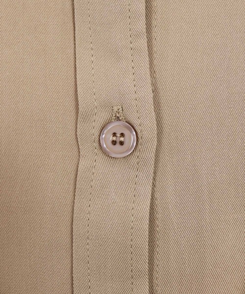 andme（アンドミー）の「レーヨン長袖シャツワンピース（シャツワンピース・レディース・カーキ/ブラック/ベージュ/グレー系その他・M/L）」の18枚目の写真